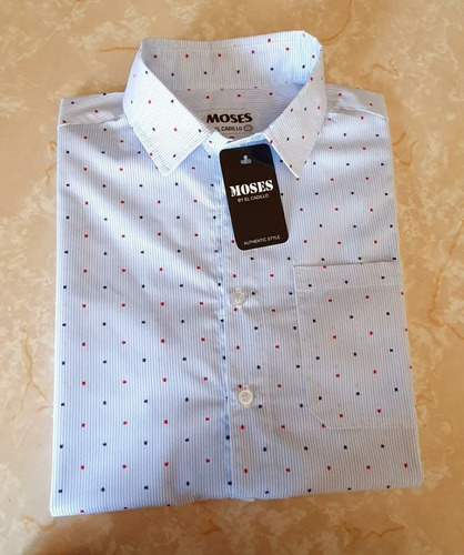 Camisa Vestir Hombre Moses Varios Model Algodón Buena Calida