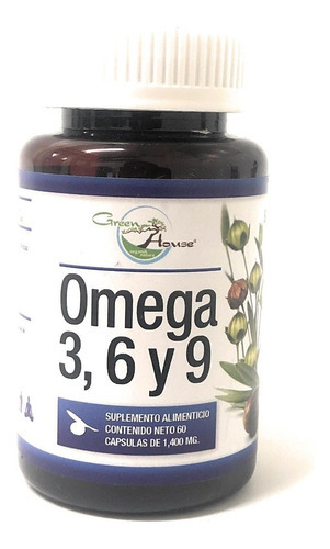 Omega 3 6 9 Green House 60 Cap De 1,400 Mg Sabor Sin Sabor