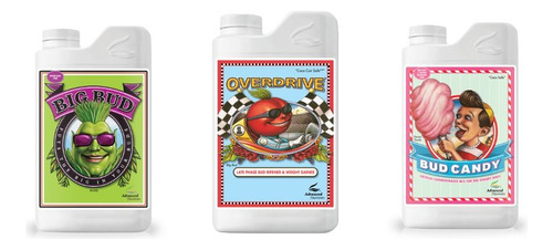 Combo Overdrive+big Bud+bud Candy 250 Ml Advanced Nutrients