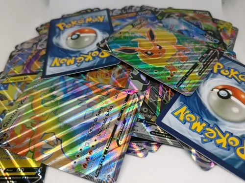 Kit 30 Cartas Pokemon Vmax V Aliados Gx + Carta Zeraora Gx