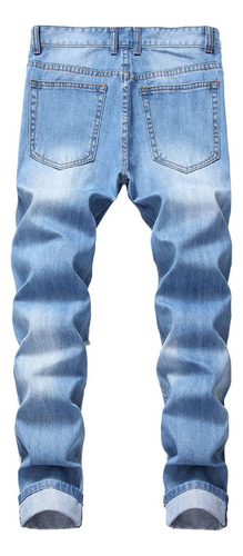 Jeans Rotos De Moda Para Hombre, Resistente Al Desgaste