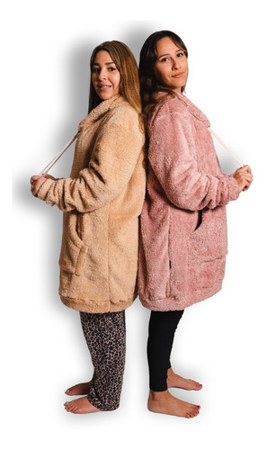 Imagen 3 de 5 de Buzo Pijama Corderito Polar Maxi Oversize Super Calidad