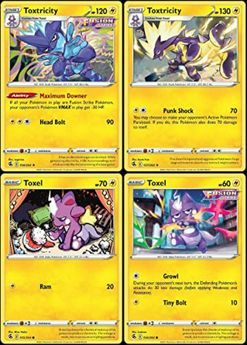Lote De Cartas Pokémon Toxtricity Fusion Strike 4.