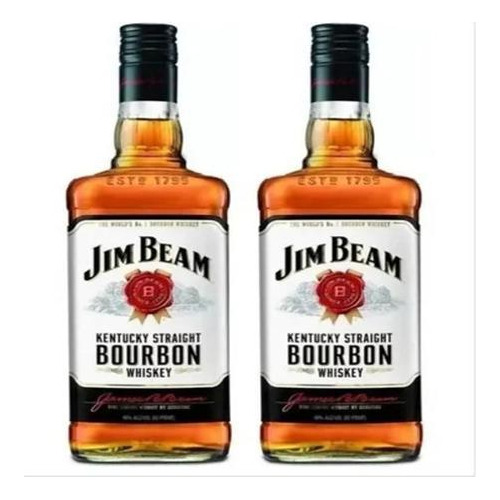 Combo Whisky Jim Beam White/bourbon 1l - 2 Unidades