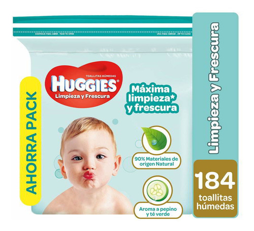 Imagen 1 de 2 de Huggies Toallas One Done X 184