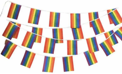 Guirnaldas Banderines Multicolor Orgullo Pride Lgtbq+ 3mts