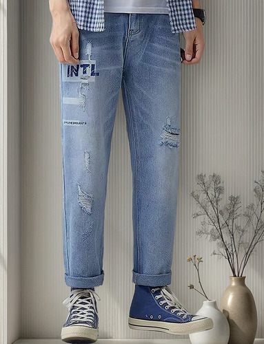 Jeans Largos Básicos Para Hombre N Wds02