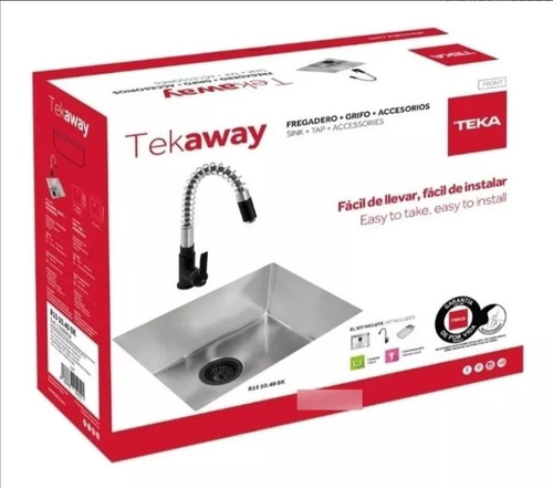 Tekaway Fregadero + Grifo + Accesorios (r15 50.40 Bk)