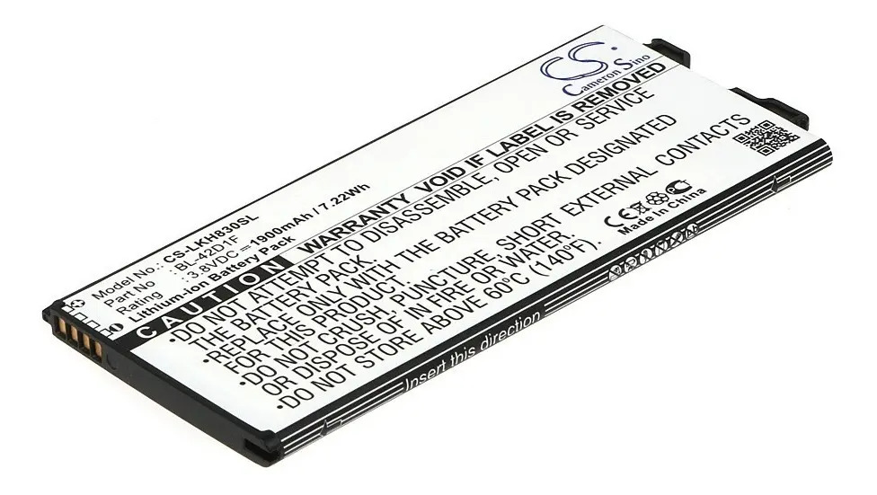 Batería Ion Litio 1900mAh Compatible LG G5 Lite SE Cameron Sino