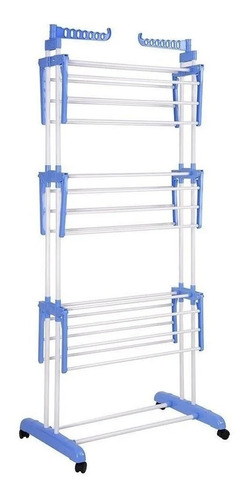 Imagen 2 de 4 de Tendedero De Ropa Perchero Colgador Plegable 3 Niveles