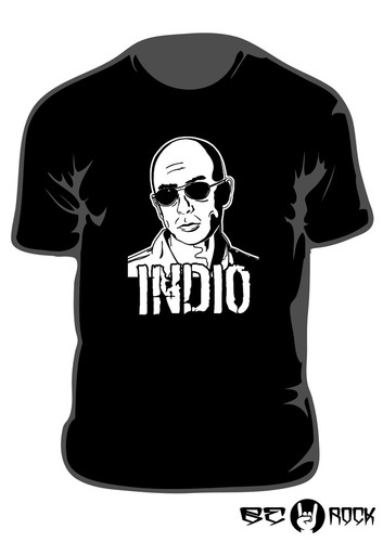 Remera Estampada Indio Solari Vinilo Importado