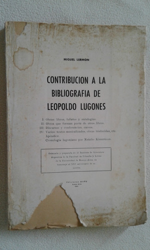 Contribucion A La Bibliografia De Leopoldo Lugones-