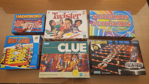 Lote 6 Juegos De Mesa Clue 8 Escalones Wall Game Twister Y +