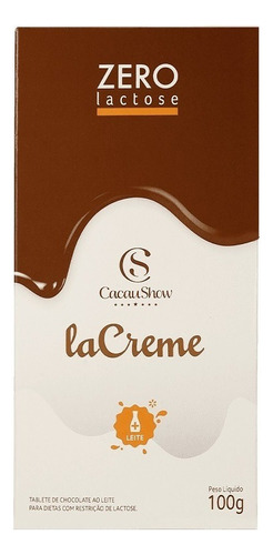 Barras La Creme Cacau Show Zero Lactose