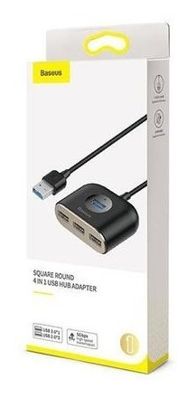 Imagen 6 de 6 de Adaptador Hub Usb 3.0 4 Puertos Round - Baseus