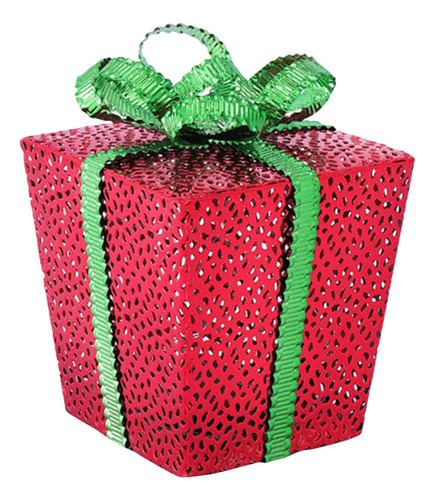 Caja De Regalo Luminosa Led De Hierro, Caja De Regalo De Nav