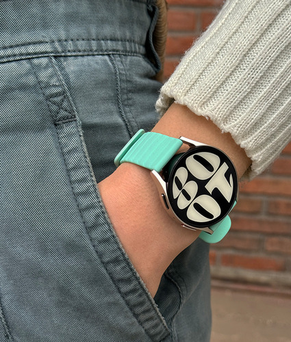 Malla Lineas Para Samsung Galaxy Watch Active 1 Y Active 2 Verde/agua