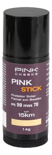 Pink Stick Fps90 Protetor Solar Com Cor 14g 15km Pink Cheeks