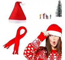 Comprar 24 Gorros Y 24 Bufandas De Santa Claus Navidad Color Rojo