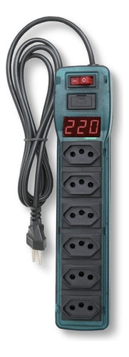 Régua Elétrica Medidor De Voltagem Profissional Cor Azul 127V/220V