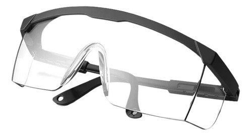 Lentes Protectores Para Laboratorio Uso Médico Goggles Cristal Transparente/negro