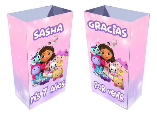 Bolsitas Golosineras Personalizadas Gabby Dollhouse X10