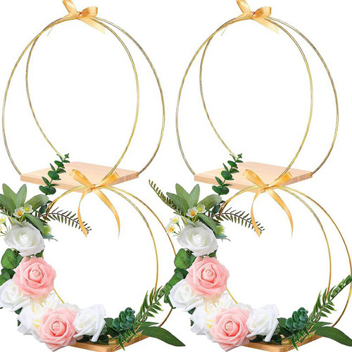 Juego De 2 Aros Florales Para Coronas De Boda