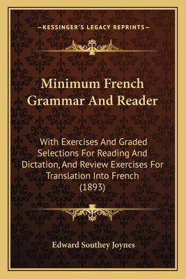 Libro Minimum French Grammar And Reader: With Exercises A...