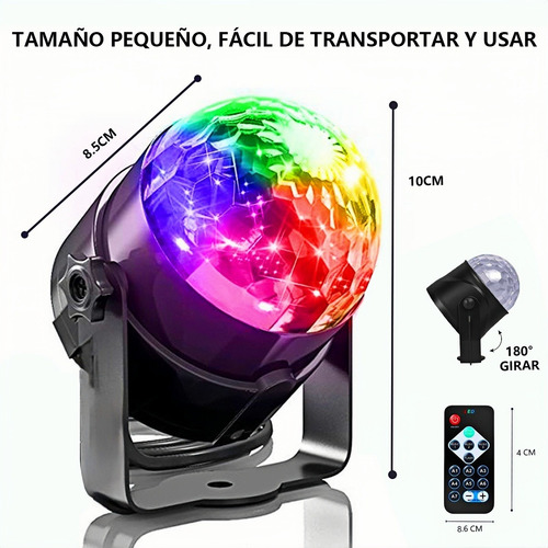 Luz De Discoteca Usb, Bola Mágica Luz De Fiesta Colorida