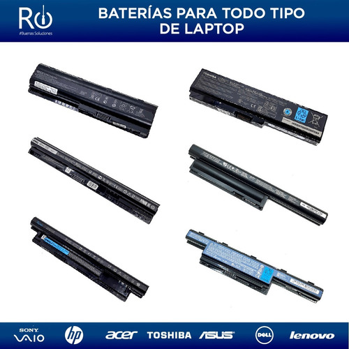 Imagen 1 de 10 de Batería Para Laptop Hp, Dell, Toshiba, Acer, Lenovo, Sony