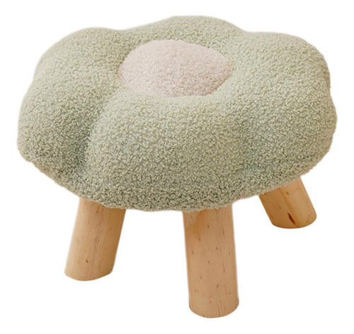 * Taburete De Sofá Con Forma De Flor Otomana, Taburete Verde