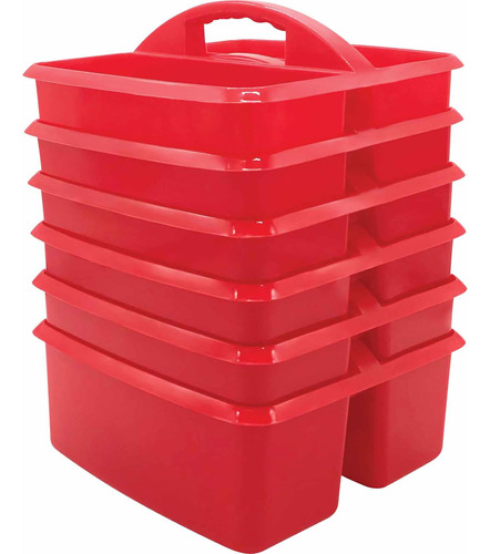 Caja De Almacenamiento De Plástico Rojo Con Recursos Creados
