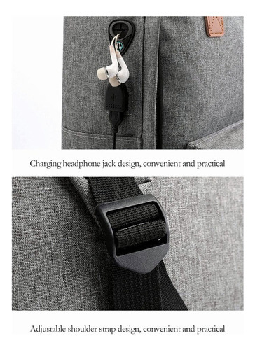 A Mochila Multifuncional Para Hombre Con Cargador Usb De 3 Pie