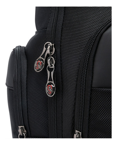 Mochila De Costas Executiva Resistente Notebook Espaçosa Cor Preto Desenho do tecido Lisa