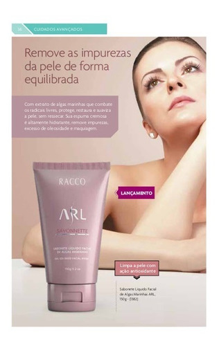 Sabonete Líquido Facial Arl Algas Marinhas Racco 150 Ml