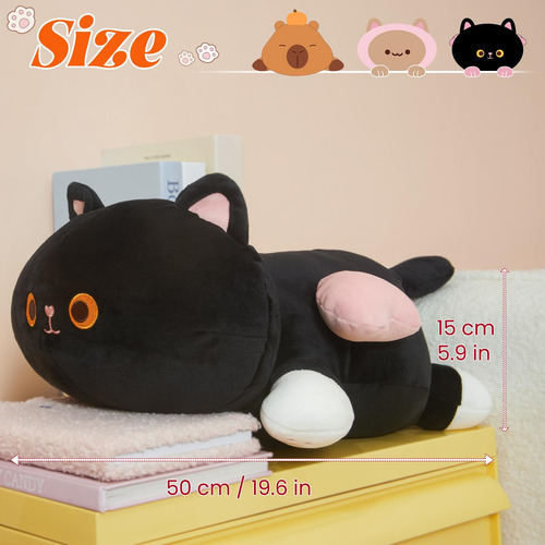 Peluche Miniso Black Cat De 19,6 Cm Para Niños