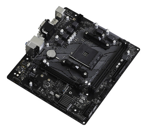 Placa madre Asrock B550m-hdv Amb Chipset B550 Am4 Matx Ddr4 de color negro