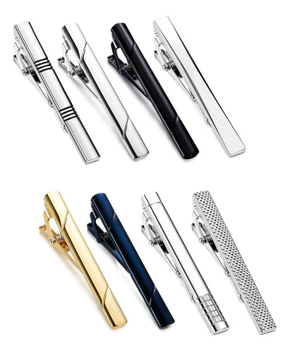 3 X 8x Clips De Corbata Moda Novio Novio Hombres Tie Bar