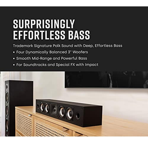 Altavoz Con Canal Central Polk Monitor Xt35 Slim Black