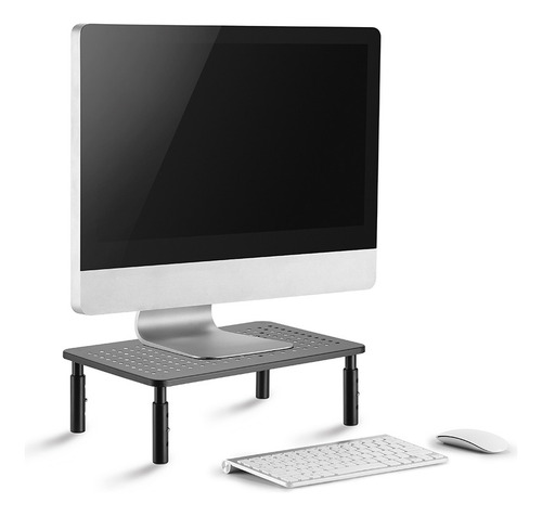Suporte De Mesa Preto Para Monitor/notebook - ELG