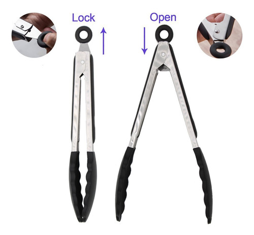 U Chef Set De 2 Pinzas De Cocina De Acero Inoxidable Y