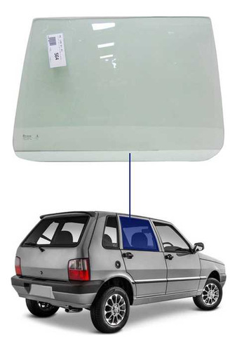 Vidro Porta Traseiro Direito Fiat Uno 2001 2002 2003 Tritemp