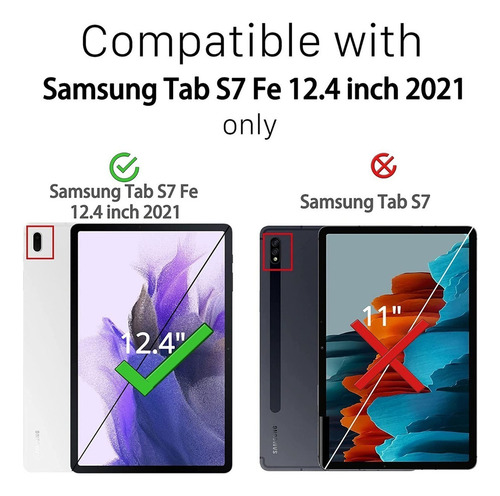 A Funda Con Mica Cristal Para Samsung Galaxy Tab S7 Fe 12.4