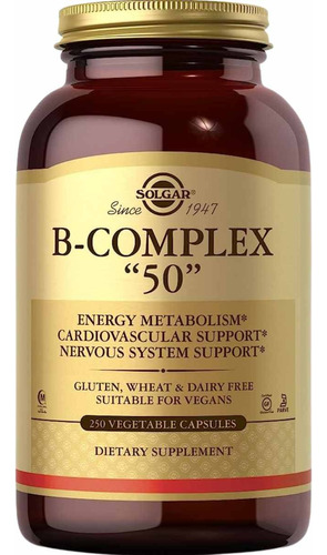 Complejo B Vitamina 50mg Solgar - Unidad a $1024