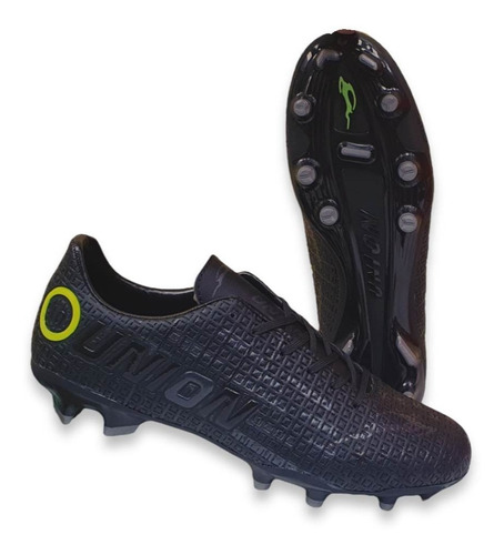 Tenis Futbol Tacos Tachones Union Negro Oxford 3000 Resisten