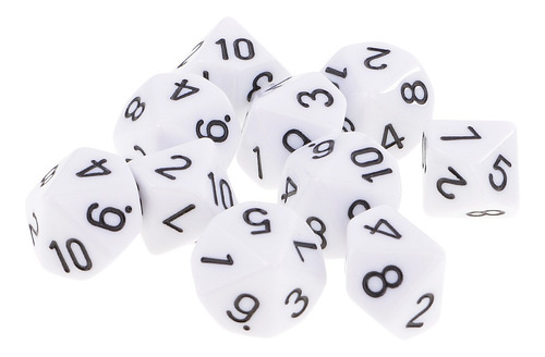 10x D10 Dados Acrílicos Caras Para Y , Juegos
