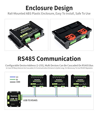 Módulo De Relé Modbus Rtu 8-ch Con Rs485, Protección De