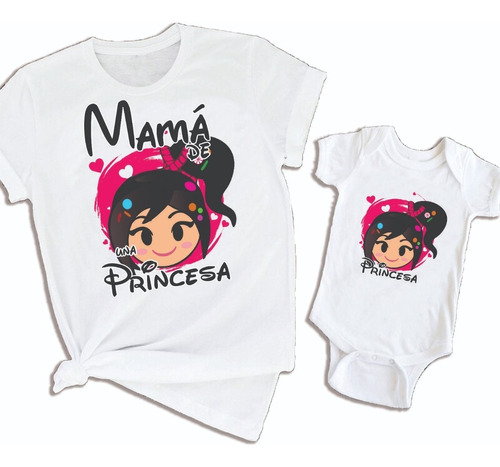 Dúo Playera Y Pañalero Día De Las Madres Vanellope 