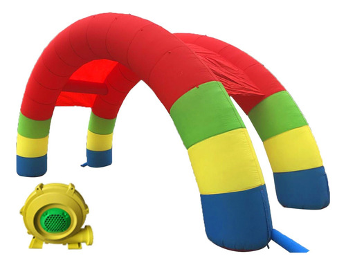 Arco Inflable Doble Arcoiris Para Fiesta Eventos