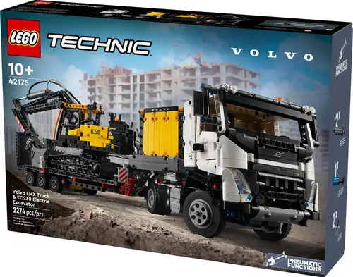Lego Technic Caminhão Fmx E Escavadeira Elétrica Volvo 42175